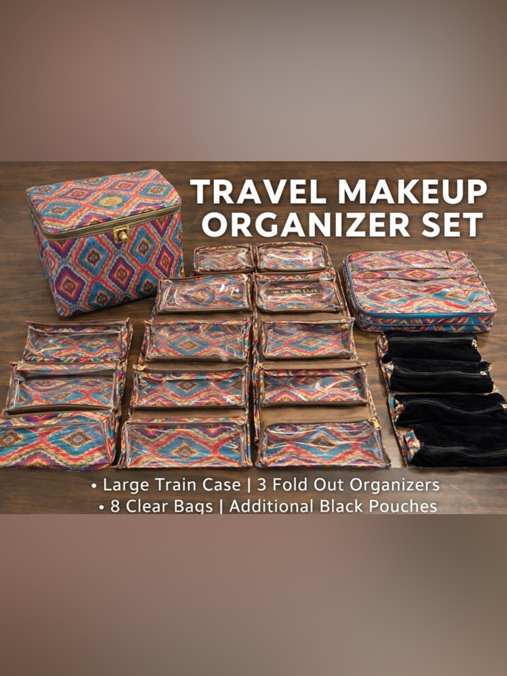 TRAVEL COSMETIC ORGANIZER SET
